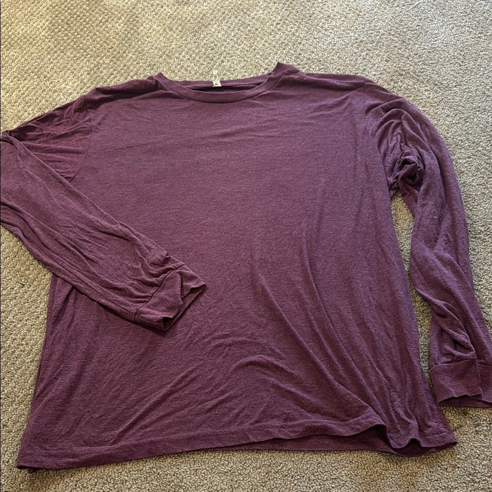 Bella Canvas Long Sleeve Tee - Purple/Maroon